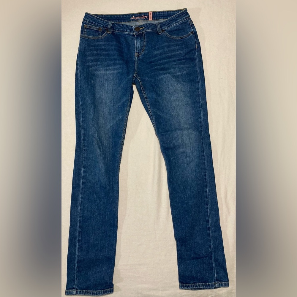 American Rag Women's Skinny Jeans | Dark Wash | Feathering